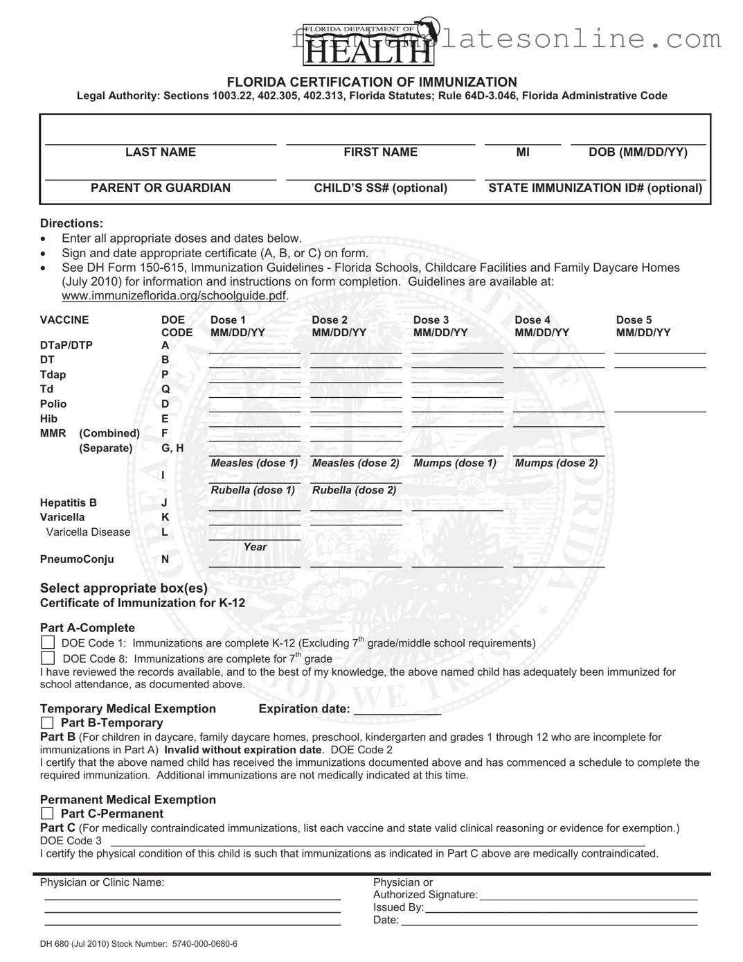 680 PDF Form