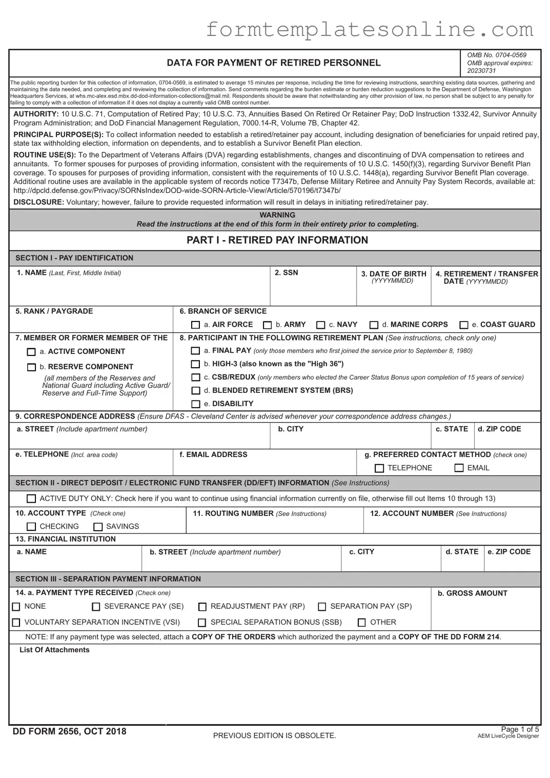DD 2656 PDF Form