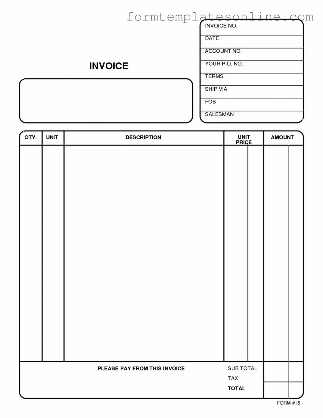 Free And Invoice Pdf PDF Form