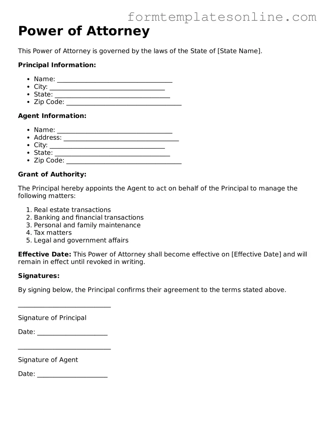 Attorney-Approved Power of Attorney Template