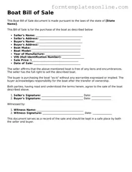 Attorney-Approved Boat Bill of Sale Template
