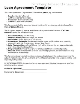 Attorney-Approved Loan Agreement Template