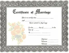 Marriage Certificate PDF Form