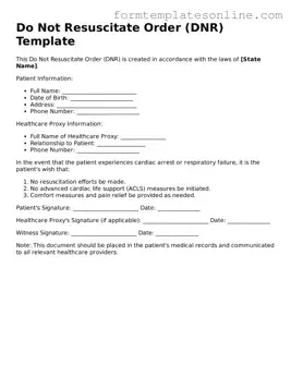 Attorney-Approved Do Not Resuscitate Order Template