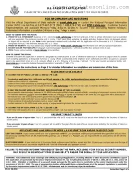 DS-11 U.S. Passport application PDF Form
