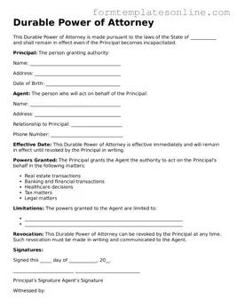 Attorney-Approved Durable Power of Attorney Template