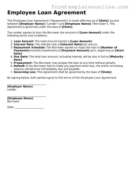 Attorney-Approved Employee Loan Agreement Template