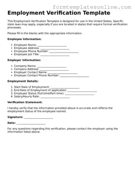 Attorney-Approved Employment Verification Template