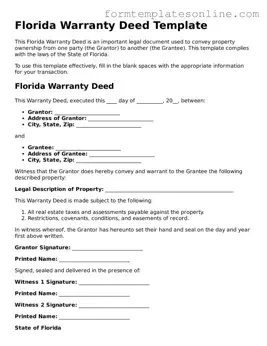 Valid  Deed Form for Florida