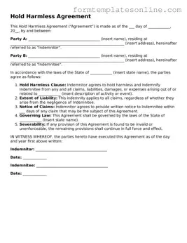 Attorney-Approved Hold Harmless Agreement Template