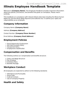 Valid  Employee Handbook Form for Illinois