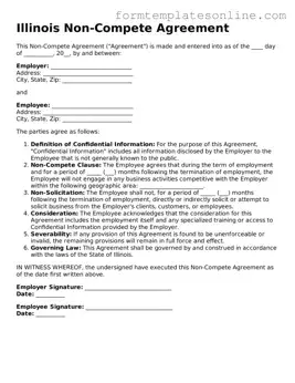 Valid  Non-compete Agreement Form for Illinois