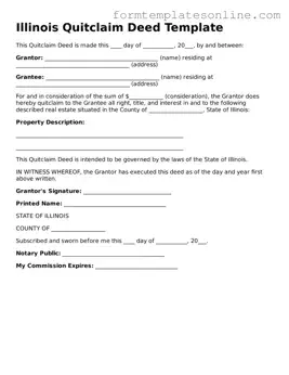 Valid  Quitclaim Deed Form for Illinois