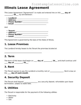 Valid  Lease Agreement Form for Illinois
