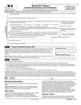IRS W-9 PDF Form