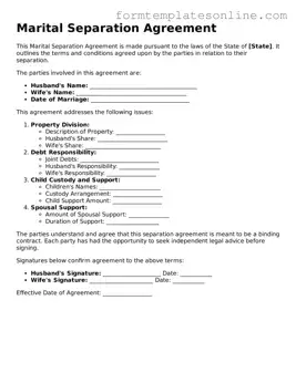 Attorney-Approved Marital Separation Agreement Template