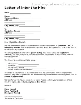 Attorney-Approved Letter of Intent to Hire Template