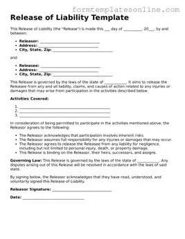 Attorney-Approved Release of Liability Template