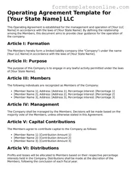 Attorney-Approved Operating Agreement Template