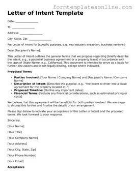 Attorney-Approved Letter of Intent Template