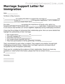 Attorney-Approved Marriage Support Letter for Immigration Template
