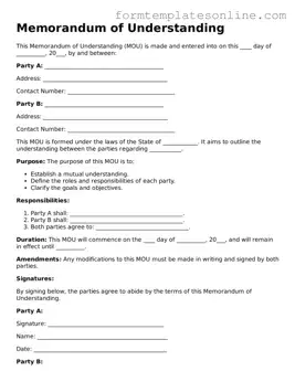 Attorney-Approved Memorandum of Understanding Template