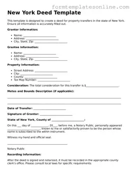 Valid  Deed Form for New York