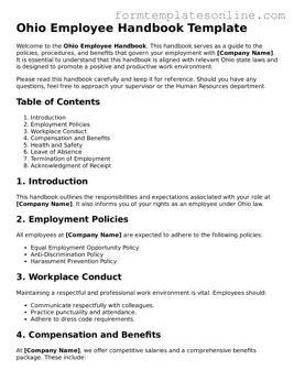Valid  Employee Handbook Form for Ohio