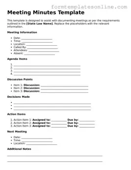Attorney-Approved Meeting Minutes Template