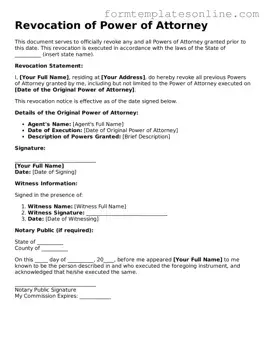 Attorney-Approved Revocation of Power of Attorney Template