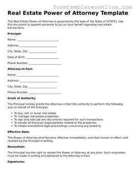 Attorney-Approved Real Estate Power of Attorney Template