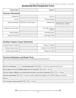 Roof Inspection PDF Form