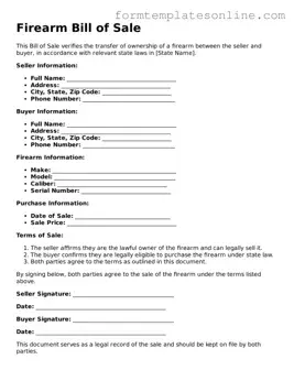 Attorney-Approved Firearm Bill of Sale Template
