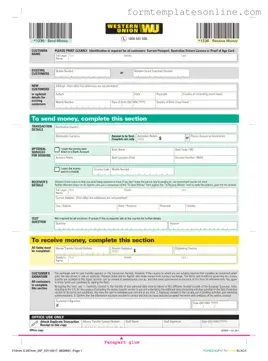 Western Union PDF Form