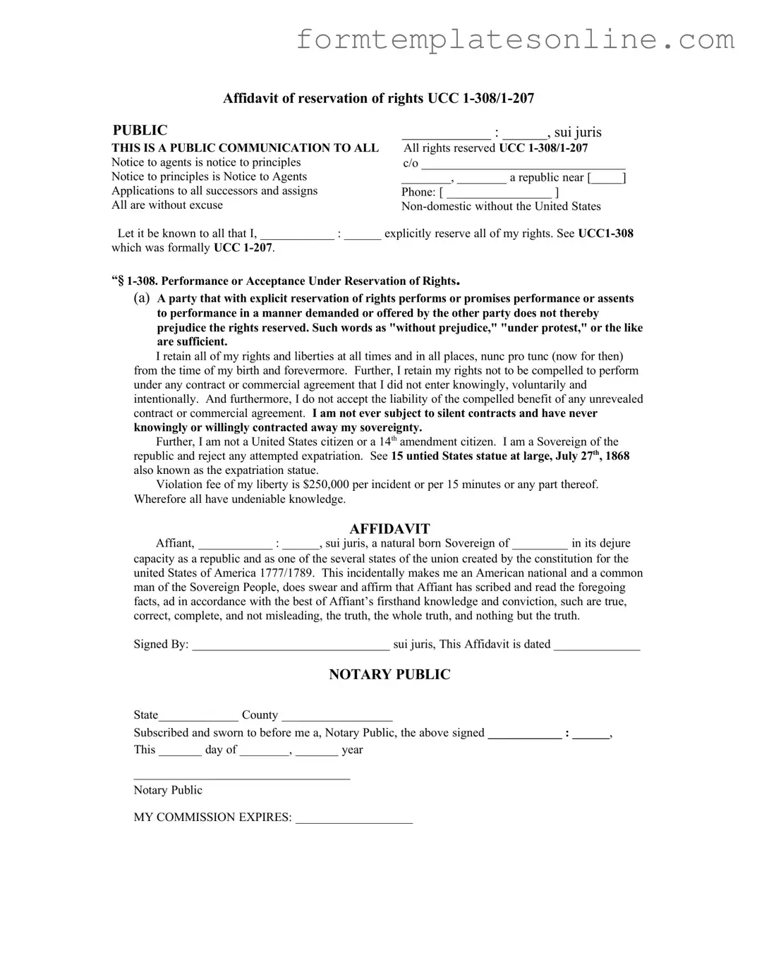 Ucc 1 308 PDF Form