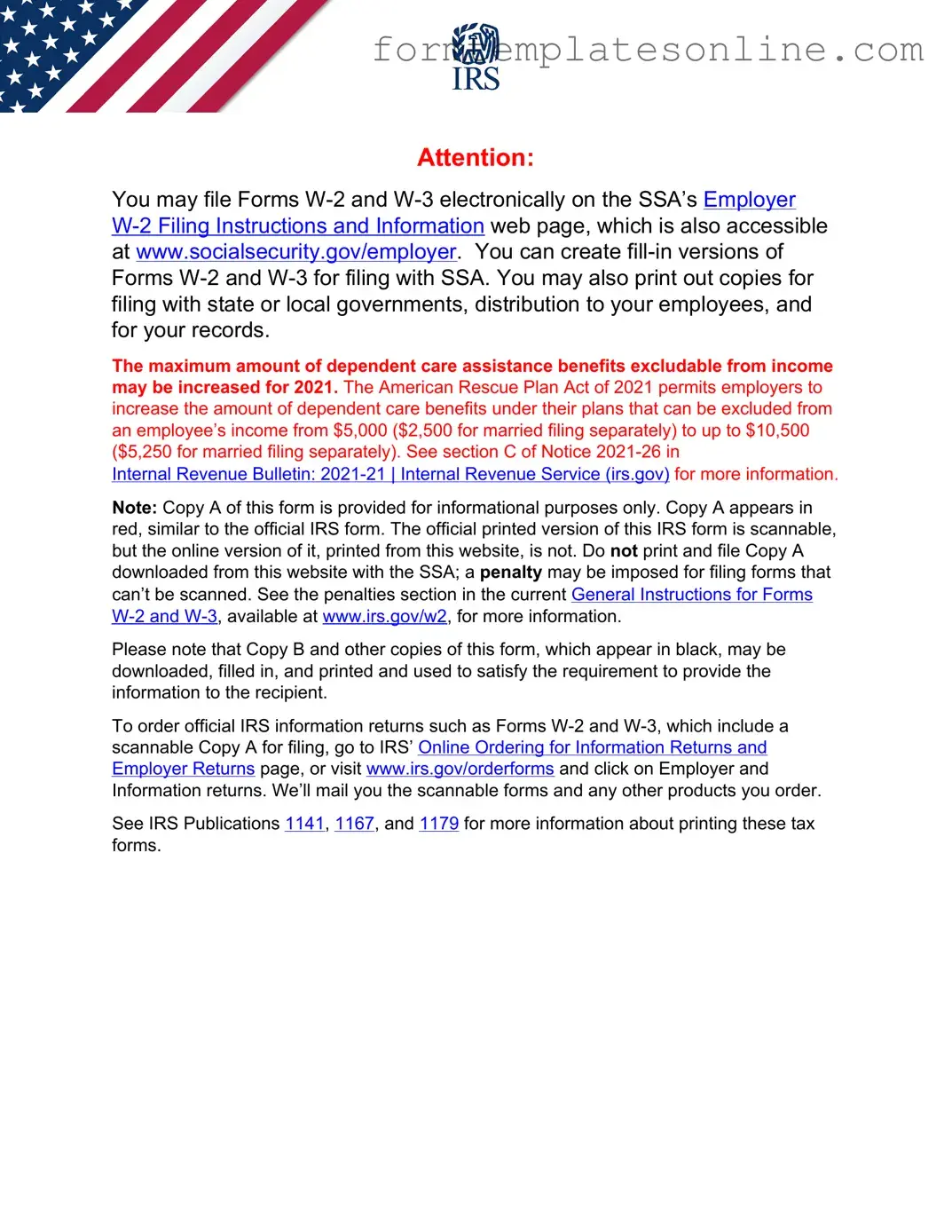 IRS W-2 PDF Form